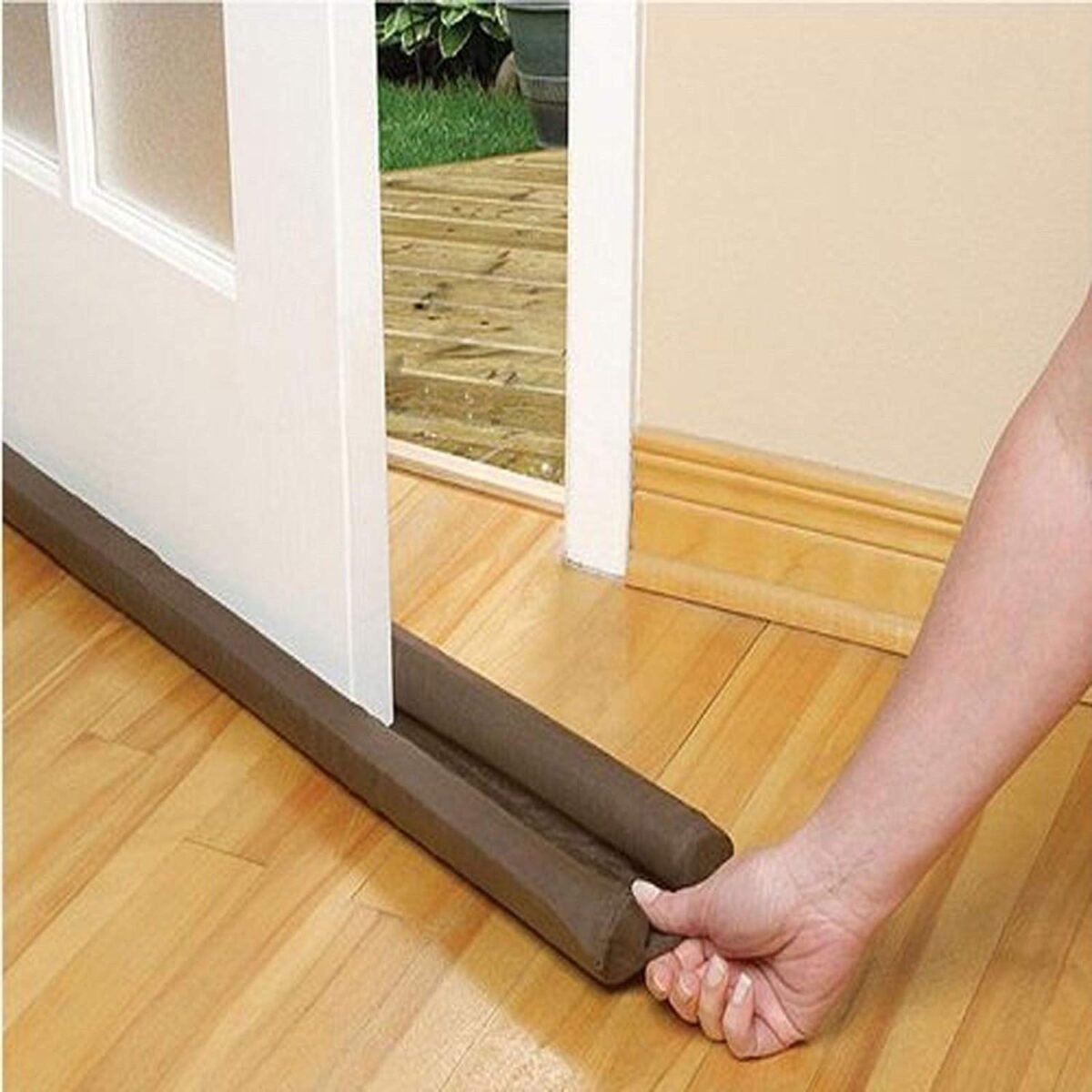 PVC Door Guard (39 Inches, Pack of 3) Gap Filler for Door Bottom Seal Strip - Sound-Proof, Reduce Noise, Energy Saving Door Stopper for Reduce Door Dust, Insects Protector (Brown)