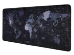 Large Extended XXL Gaming Mouse Pad with Non-Slip Rubber Base, Stitched Embroidery Edge Mouse Mat for Laptop, Computer and Desk -90 x 40 x 0.3 CM - World Map.