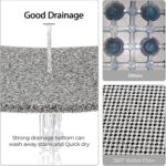 Soft Textured Bath Mat Non Slip, Comfort Bathtub Mats with Drain, PVC Loofah Shower Bathroom Mats for Wet Areas, Quick Drying, 40X80CM, Shower Safety Bath Tub and Shower Mat(Grey)