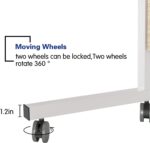 Multi Purpose Laptop Table Adjustable Portable Standing Wooden Laptop Study Multipurpose Bed Side and Sofa Side Table with Wheel