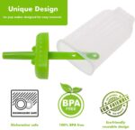 Plastic Reusable Ice Pop Makers BPA Free Reusable Ice Cream Homemade Popsicle Frozen Ice Cream Moulds Tray Kulfi Candy Ice Lolly Mold for Children & Adults (6 PCS)