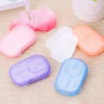 Paper Washing Hand Bath Clean Scented Slice Outdoor Travel Sheets Disposable Box Soap Portable Mini Paper Soap || paper soap strips for travelling hand wash || multicolor ||