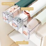 Plastic Quirk Drawer 6 Grid Organizer|Fancy Drawer 6 Cell Drawer Underwear Box|Wall Mounted Transparent Storage Box|Organizer For Wardrob Socks Organizer,Data Cable,Spices Organization