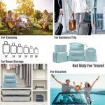 7pcs Set Travel Organizer Packing Cubes Lightweight Travel Luggage Organizers with Laundry Bag or Toiletry Bag Laundry Organiser (Multicolor)