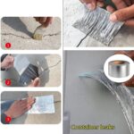 Waterproof Aluminum Butyl Tape Aluminum Foil Tape Butyl Rubber Adhesive Window Metal Roof Flashing Patching (10 cm x 5 meter)