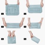7pcs Set Travel Organizer Packing Cubes Lightweight Travel Luggage Organizers with Laundry Bag or Toiletry Bag Laundry Organiser (Multicolor)