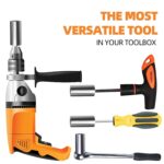Universal Wrench Socket Tools Multi-Size in One Self Adjustable for Regularity or Irregularity Screw Improvement & Joint for Electric Drill, Flat, Fixed Square and Hex
