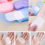 Paper Washing Hand Bath Clean Scented Slice Outdoor Travel Sheets Disposable Box Soap Portable Mini Paper Soap || paper soap strips for travelling hand wash || multicolor ||