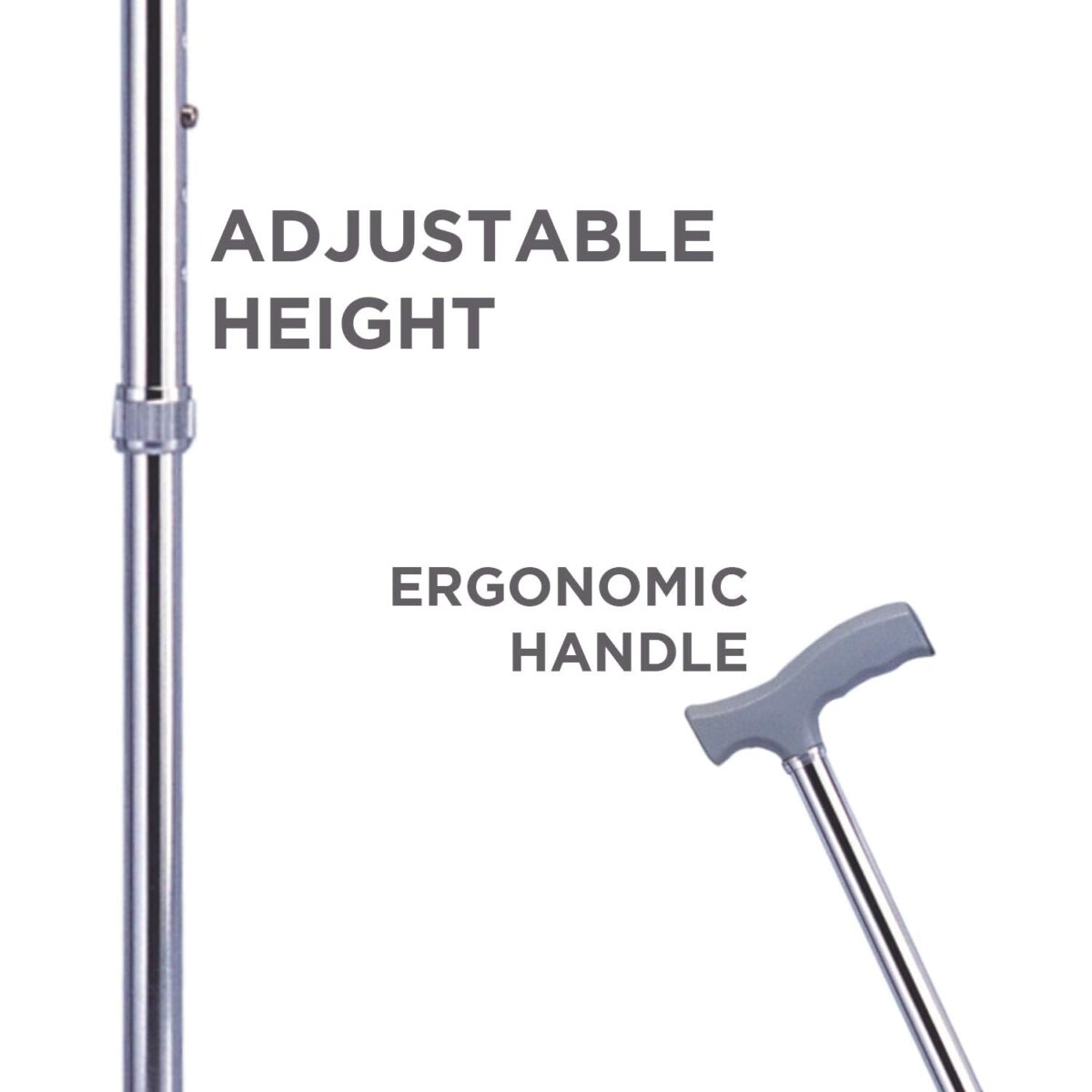 Walking Stick T Handle for Old Age People, Senior Citizens & Patients Men Women and Adults | Light Weight Height Adjustable Walking Cane