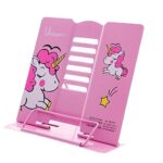 Unicorn Metal Adjustable Portable & Foldable Reading Book & Document Stand for Kids (Multicolor)