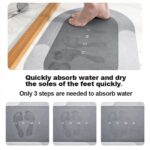 Quick Dry Anti Slip Rubber Bathroom/ Shower/ Bath/ Floor/ Door/ Kitchen Mat Rugs Washable Water Absorbent Soak Carpet for Home & Kitchen (Oval, 60x40 cm)