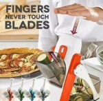 Stainless Steel Adjustable Slicer with Spring Slicer Safety Holder Ideal Mandoline for Multipurpose Vegetable Cutter Grater Ideal for Potato, Onion, Carrots