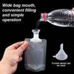 3Pcs Travel Size Plastic Refillable Pouches Empty Squeeze Bag Reusable Toiletry Pouch Containers Stand Up Pouch with Spout for Liquid Cosmetic/Lotion/Shampoo/Face Wash