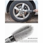 Tyre Cleaner Brush Car Cleaning Brush for Rim Cleaning Liquid Nylon Bristles Car Microfiber Duster Perfect for Tire Rubber Car Accessories – Used with Tyre Puncture Kit (Car Wheel Hum Cleaner Brush)