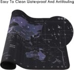 Large Extended XXL Gaming Mouse Pad with Non-Slip Rubber Base, Stitched Embroidery Edge Mouse Mat for Laptop, Computer and Desk -90 x 40 x 0.3 CM - World Map.