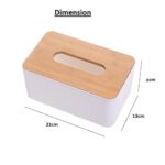 Wooden Tissue Box Holder Cover,Rectangular Paper Holder Boxes,Removable Facial Tissue Dispenser Holder for Bathroom Vanity Countertop,Bedroom,Living Room,Kitchen