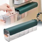 Plastic Quirk Drawer 6 Grid Organizer|Fancy Drawer 6 Cell Drawer Underwear Box|Wall Mounted Transparent Storage Box|Organizer For Wardrob Socks Organizer,Data Cable,Spices Organization