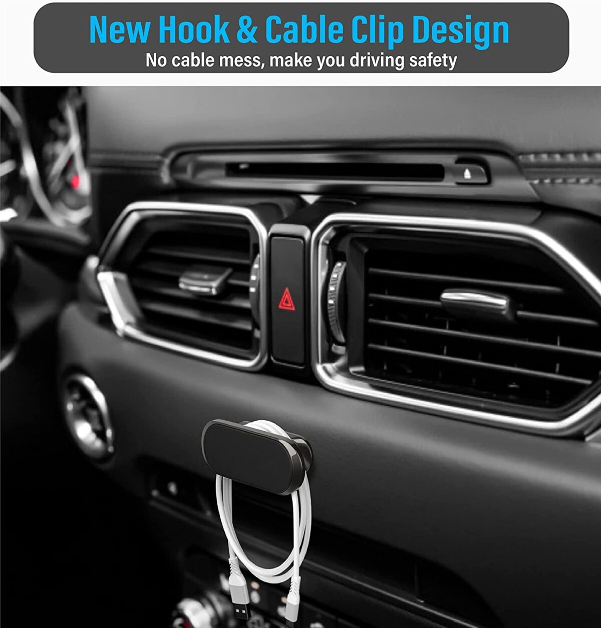 Universal Magnetic Flex Car Phone Holder,with Super Strong Magnet 360° Rotation Universal Dashboard Car Mount Cell Phone Cradle,Portable Mini Metal Car Phone Holder