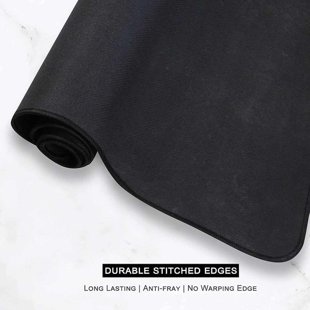 Large Extended XXL Gaming Mouse Pad with Non-Slip Rubber Base, Stitched Embroidery Edge Mouse Mat for Laptop, Computer and Desk -90 x 40 x 0.3 CM - World Map.