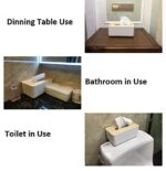 Wooden Tissue Box Holder Cover,Rectangular Paper Holder Boxes,Removable Facial Tissue Dispenser Holder for Bathroom Vanity Countertop,Bedroom,Living Room,Kitchen