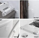 Wall Protector Rubber Stopper 6 Pcs Clear Round Door Knob Cover Self Adhesive Bumpers Guard From Doors Handle Door Stop Stick On Cabinet Furniture Corner Refrigerator Protectors
