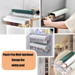 Plastic Quirk Drawer 6 Grid Organizer|Fancy Drawer 6 Cell Drawer Underwear Box|Wall Mounted Transparent Storage Box|Organizer For Wardrob Socks Organizer,Data Cable,Spices Organization