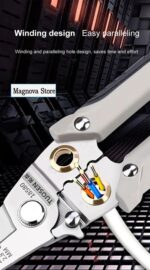 Wire Stripper and Cutter Pliers Tools For Electricians 6-in-1 Multifunctional Wire and Cable Stripping, Cutting, Winding, Crimping Precision Stainless Stee Hand Tool for Electrician Decrustation Tool