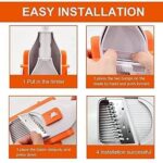 Stainless Steel Adjustable Slicer with Spring Slicer Safety Holder Ideal Mandoline for Multipurpose Vegetable Cutter Grater Ideal for Potato, Onion, Carrots