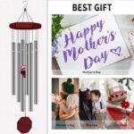 Wind Chimes For Outside, Wind Chimes Outdoor Deep Tone With 6 Metal Tubes And Hook, Memorial Wind Chimes Home Outdoor Decor For Garden, Patio, Yard, Silver