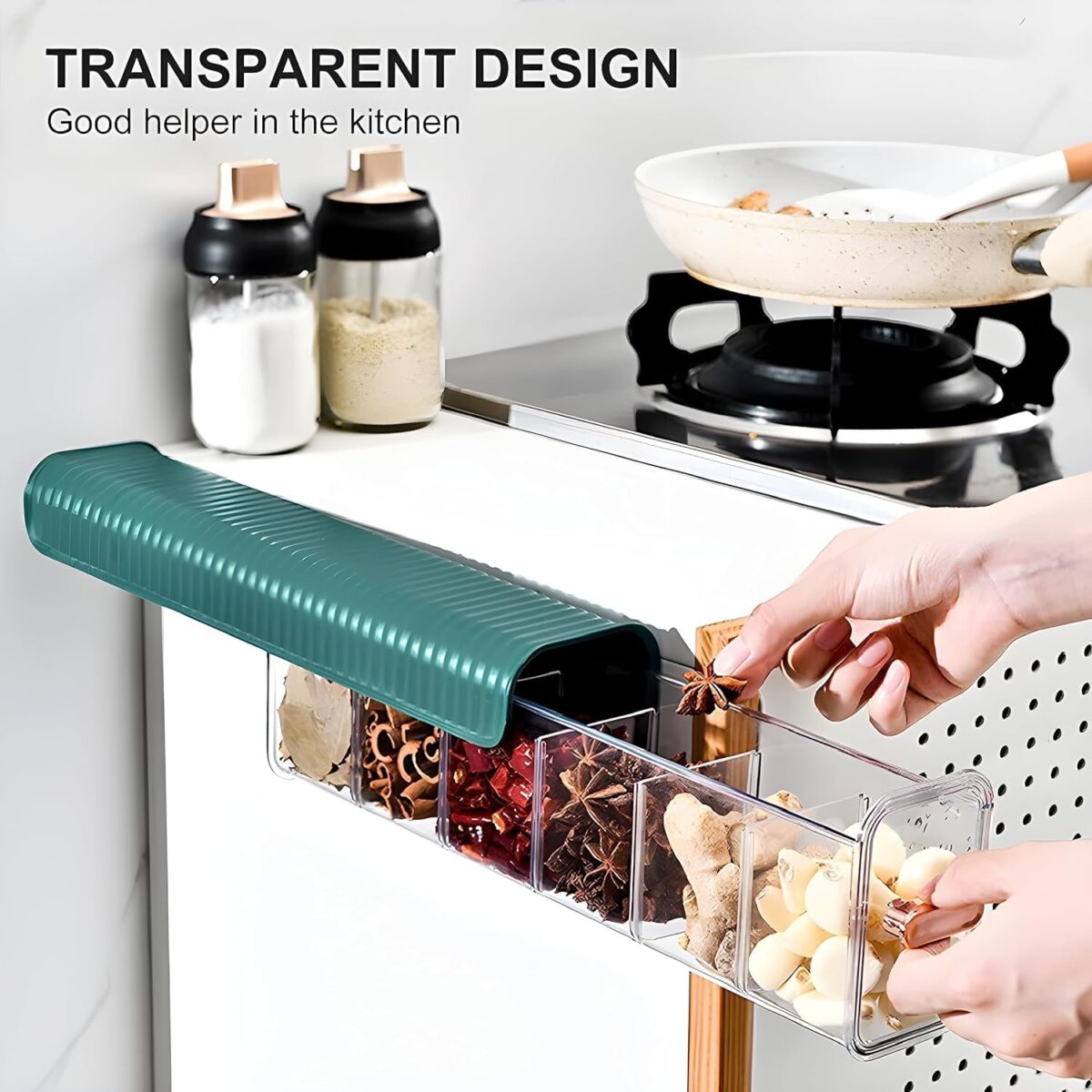 Plastic Quirk Drawer 6 Grid Organizer|Fancy Drawer 6 Cell Drawer Underwear Box|Wall Mounted Transparent Storage Box|Organizer For Wardrob Socks Organizer,Data Cable,Spices Organization