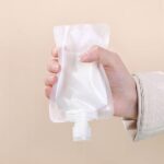 3Pcs Travel Size Plastic Refillable Pouches Empty Squeeze Bag Reusable Toiletry Pouch Containers Stand Up Pouch with Spout for Liquid Cosmetic/Lotion/Shampoo/Face Wash