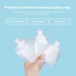 3Pcs Travel Size Plastic Refillable Pouches Empty Squeeze Bag Reusable Toiletry Pouch Containers Stand Up Pouch with Spout for Liquid Cosmetic/Lotion/Shampoo/Face Wash