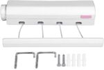 Hidden Wall Mount Cloth Drying Stand Plastic Rope Foldable Wall Mount Cloth Drying HangerAutomatic Retractable Clothesline Automatic Telescopic Drying Rack for Balconies Kitchens, Washing Room