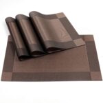 Colorful Mats Place Mats Tablemates Dining Tablemates Washable Heat-Resistant for Dining Table 30cm*45 cm Dining Table Kitchen Placemats(Brown)