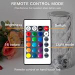 Crystal Rose Diamond Lamp for Bedroom - Transparent Lamp for Bedroom, 16 Color Changing LED Night Lights USB Remote & Touch Control Night Lamp | Touch Controle | 16 Color LED Light