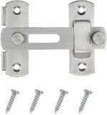 Flip Latch Lock,Heavy Duty Stainless Steel Bar Latch,Safety Door Bolt Latch Lock for Home Window Door Door Bolt Lock Sliding Antique Gate Flip with Screws