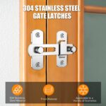 Flip Latch Lock,Heavy Duty Stainless Steel Bar Latch,Safety Door Bolt Latch Lock for Home Window Door Door Bolt Lock Sliding Antique Gate Flip with Screws