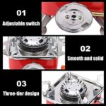 Portable Gas Stove Mini Portable Square-Shaped 2800W Gas Butane Burner Camping Stove travelling Stainless Steel Cooking Stove Folding Furnace Stove with Storage Bag