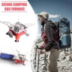 Portable Gas Stove Mini Portable Square-Shaped 2800W Gas Butane Burner Camping Stove travelling Stainless Steel Cooking Stove Folding Furnace Stove with Storage Bag