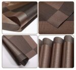 Colorful Mats Place Mats Tablemates Dining Tablemates Washable Heat-Resistant for Dining Table 30cm*45 cm Dining Table Kitchen Placemats(Brown)