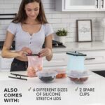 Silicone Storage Bag,Ultra-Thick Reusable Silicone Food Bag,Silicone Bags for Food Storage Freezer,Versatile Silicone Bags for Vegetable,Liquid,Snack,Meat,Sandwich (Pack of 1)