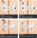 Flip Latch Lock,Heavy Duty Stainless Steel Bar Latch,Safety Door Bolt Latch Lock for Home Window Door Door Bolt Lock Sliding Antique Gate Flip with Screws