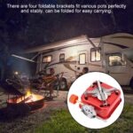 Portable Gas Stove Mini Portable Square-Shaped 2800W Gas Butane Burner Camping Stove travelling Stainless Steel Cooking Stove Folding Furnace Stove with Storage Bag