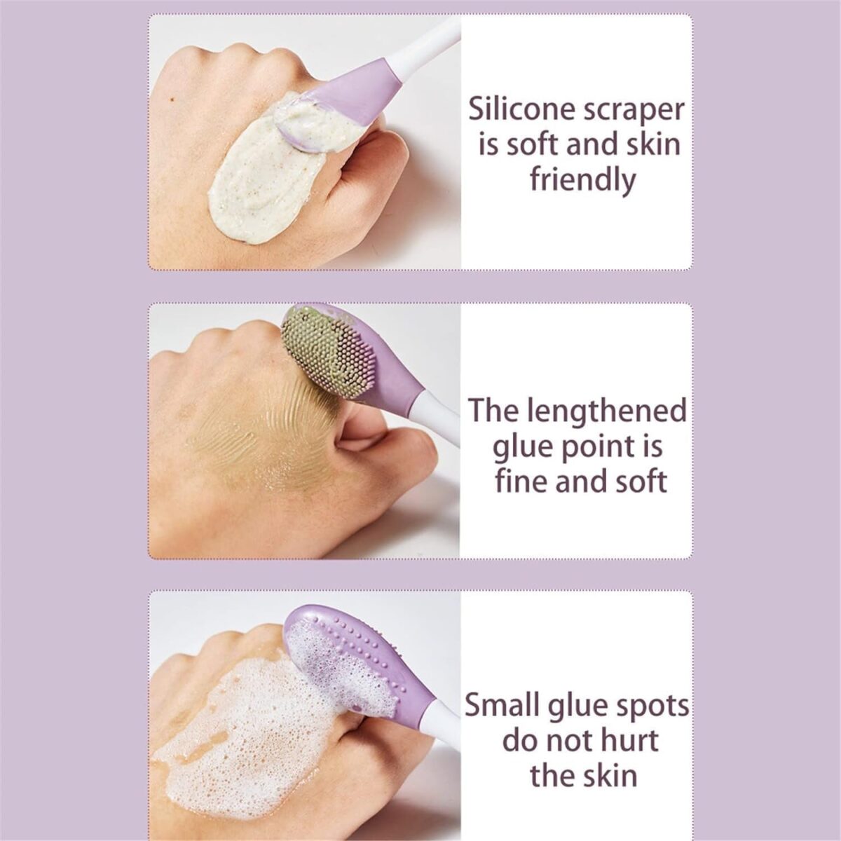 Silicone Face Mask Brush, Facial Mask Applicator, Makeup Removel Scrubber, Lips Face Cleansing Exfoliating Brush And Body Butter Applicator (1pcs)