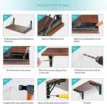Folding Shelf Brackets - Heavy Duty Metal Collapsible Shelf Bracket for Bench Table, Shelf Hinge Wall Mounted Space Saving DIY Bracket 1 Pair (Folding Shelf Brackets - 20CM)