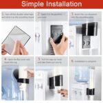 Paper Cup Dispenser Holder | Wall Mounted Plastic Drinking Water Cup Dispenser | Glass Dispenser Holder | Disposable Cup Holder Organizer | Sticker or Screw Plate Mountable, Plastic