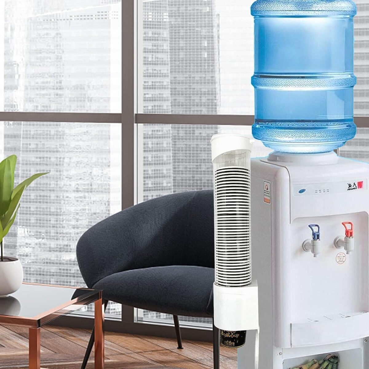 Paper Cup Dispenser Holder | Wall Mounted Plastic Drinking Water Cup Dispenser | Glass Dispenser Holder | Disposable Cup Holder Organizer | Sticker or Screw Plate Mountable, Plastic