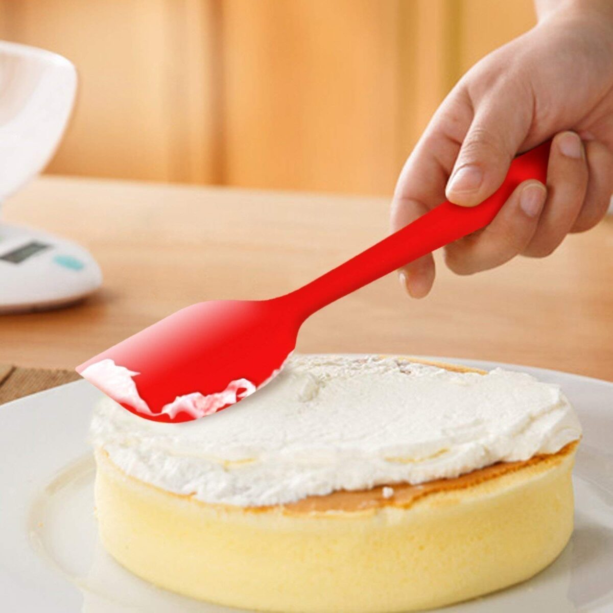 Silicone Kitchen Utensil Set Kitchenware 5PCS Silicone Kitchen Utensils Set Spatulas Brush Cooking Tools, Easy to Use & Clean, Red