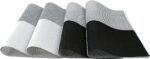 Dining Table PVC Placemat Set - Protect Table from Heat Stain Scratch and Anti-Skid-Style Black White Square