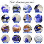 Heavy Duty Silicone Cleaning Hand Gloves, Non-Slip, Dishwashing & Pet Grooming, Magic Latex Gloves for Household Cleaning Great for Protecting Hands in Dishwashing (Multicolor, pack of 1 Pair)